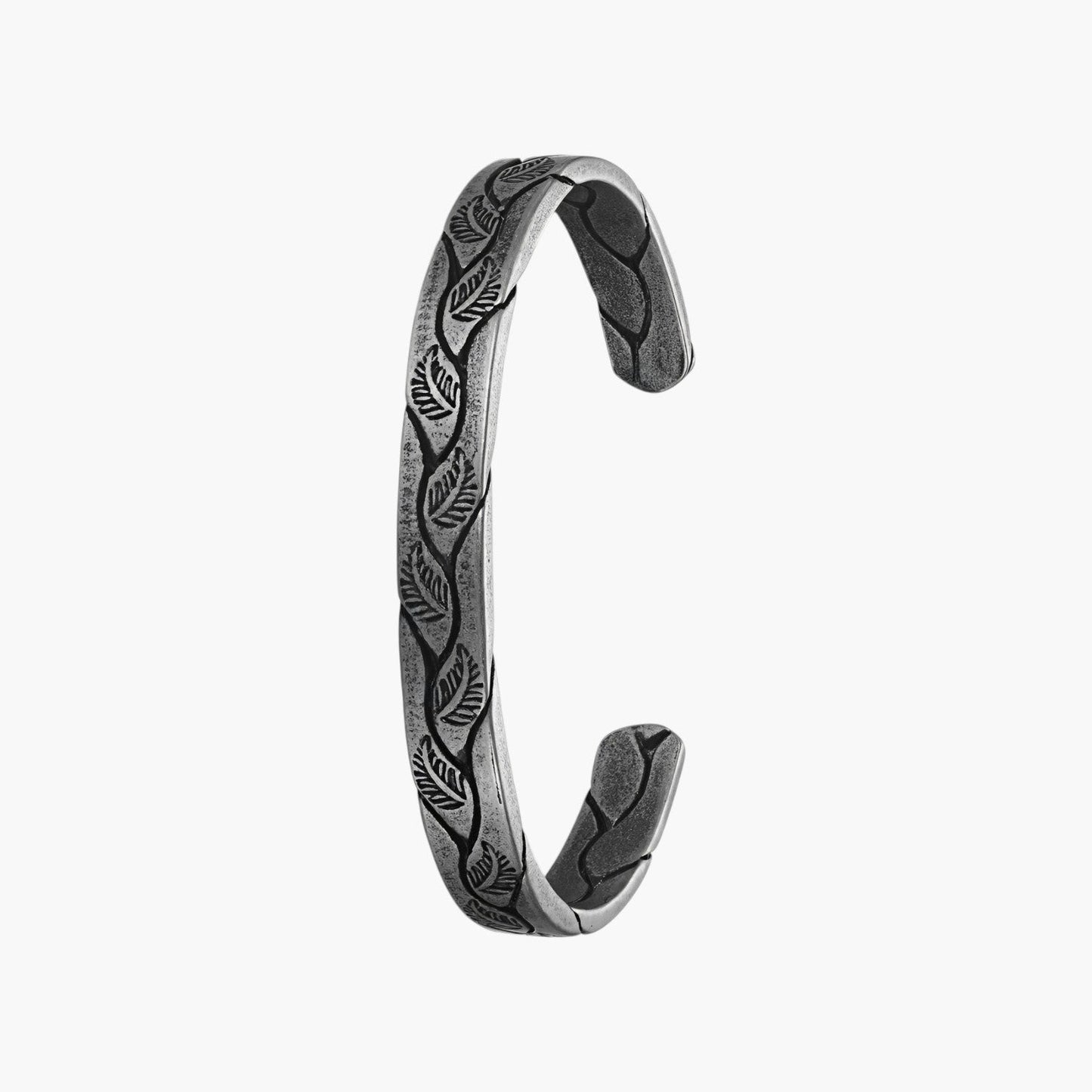 Pulseira Tribal Gravada em Aço Inoxidável 316L