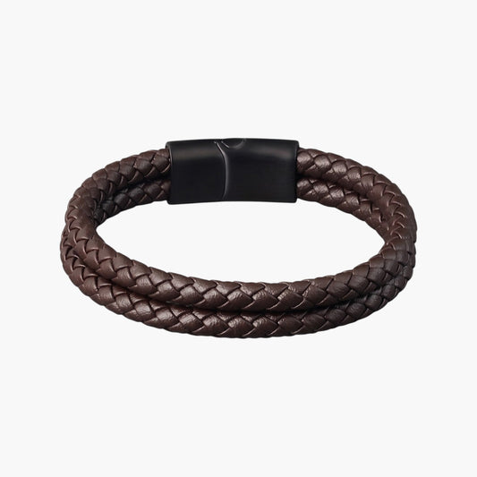 Pulseira de Couro Multicamadas