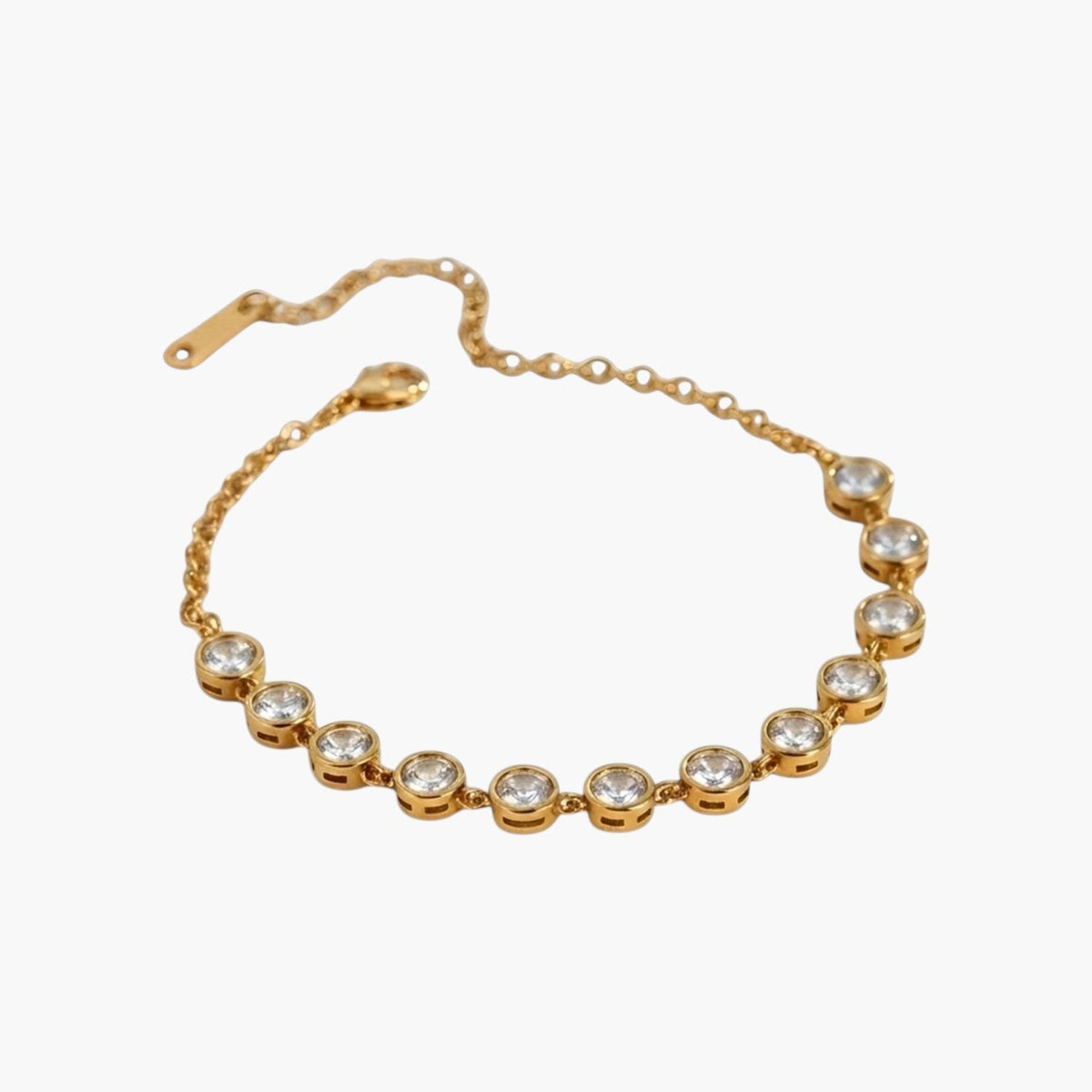Pulseira Crystal Line em Aço Inoxidável