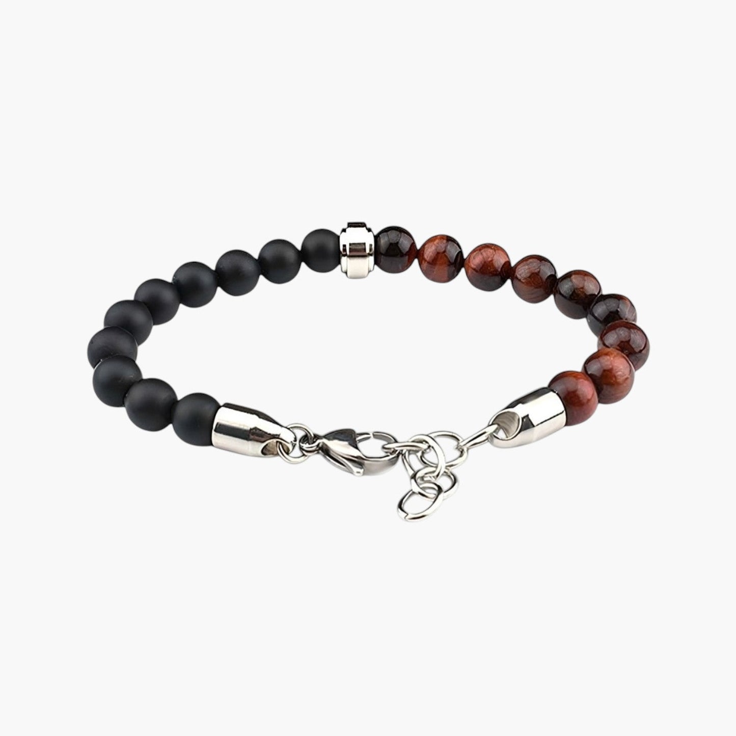 Pulseira em Pedra Natural e Aço Inoxidável