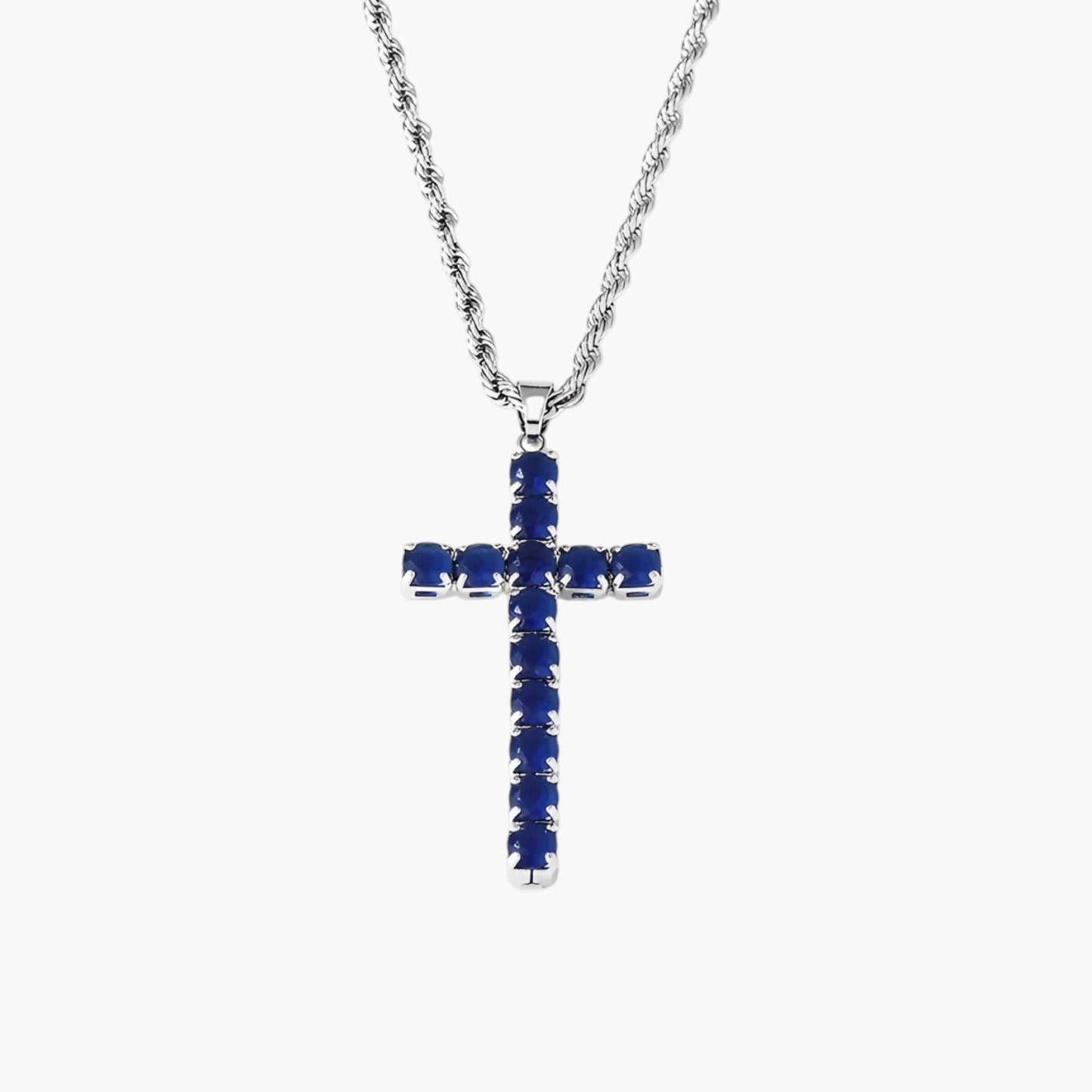 Colar Cruz com Zircónias