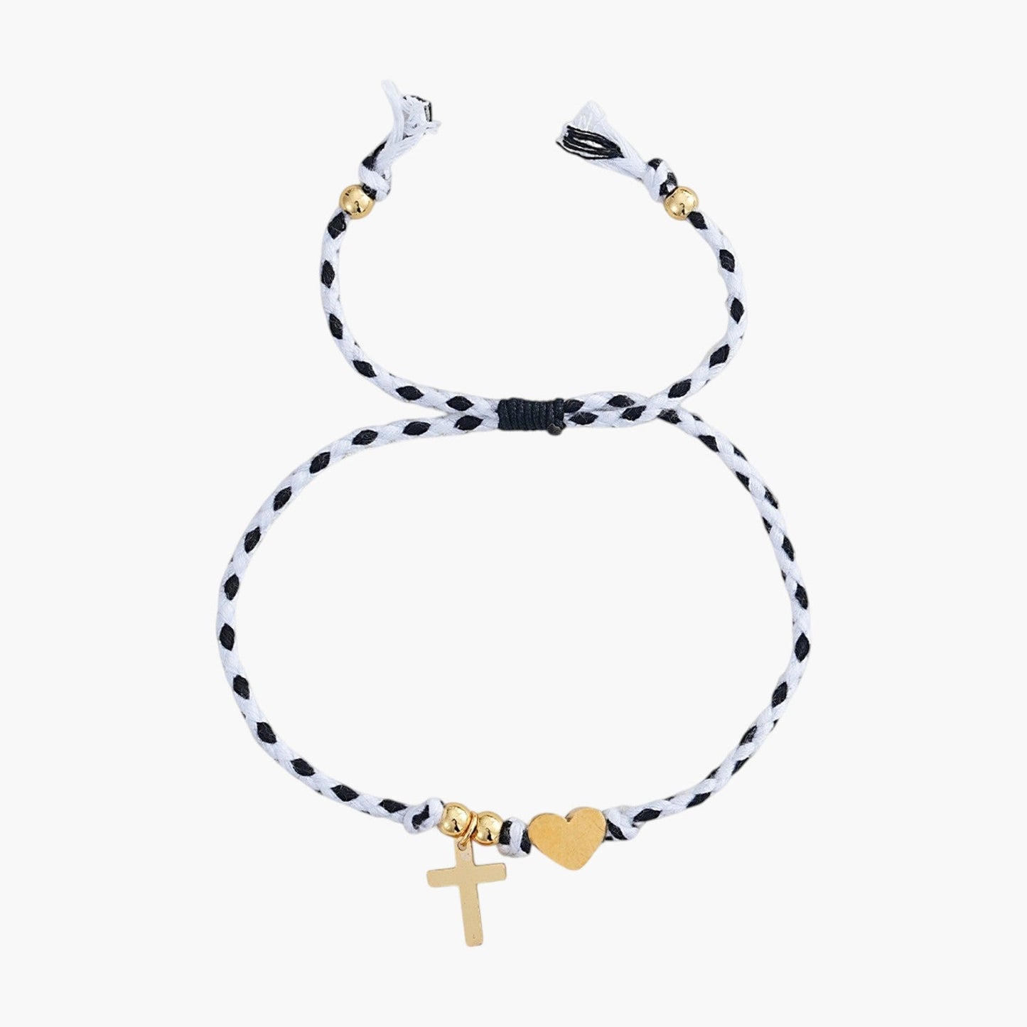 Conjunto de Pulseiras de Corda Entrançada