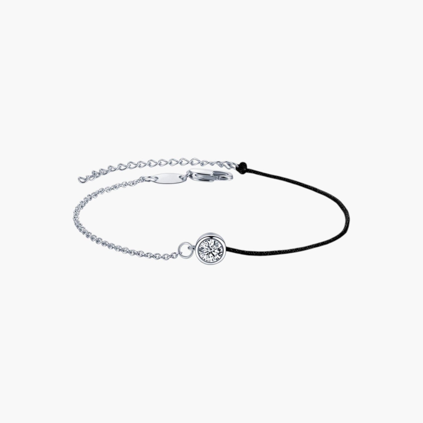 Pulseira em Corda com Zircónia