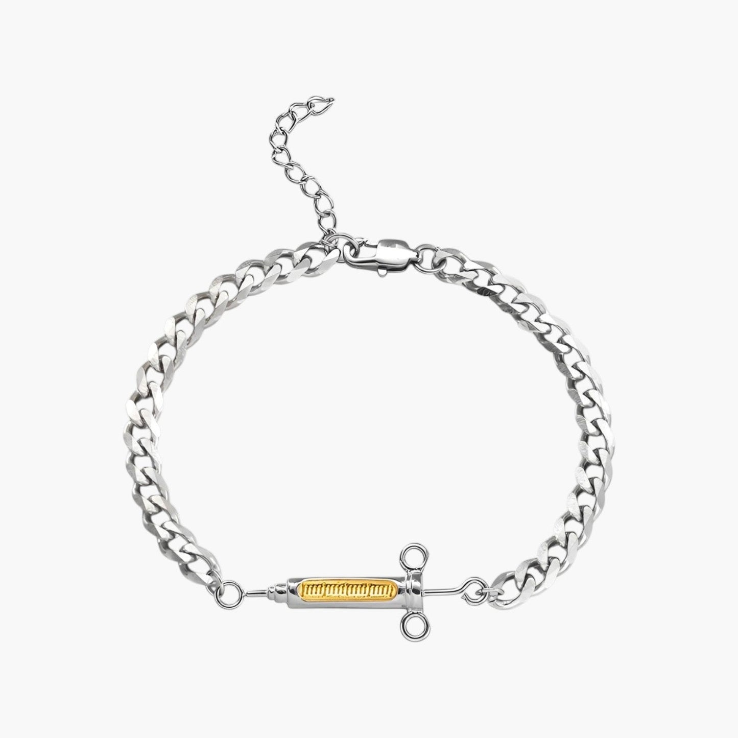 Pulseira Seringa em Aço Inoxidável