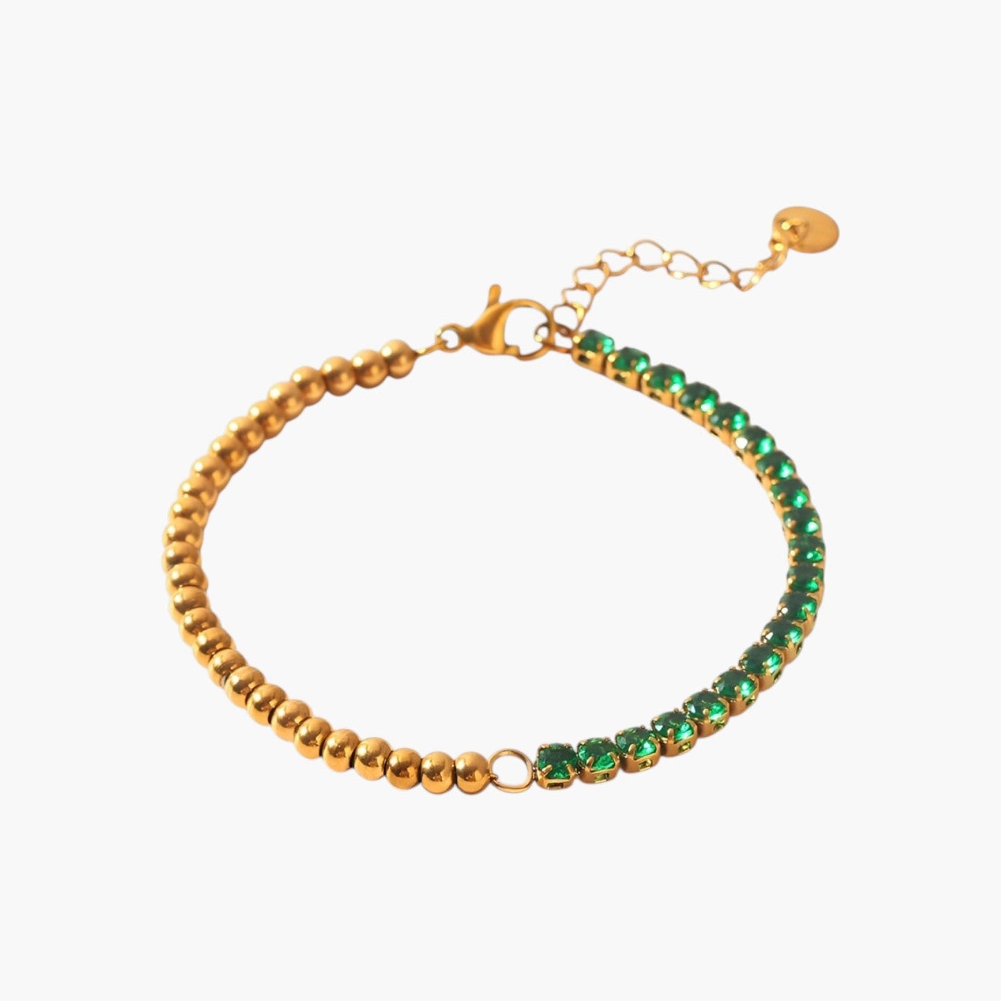 Pulseira Ténis em Aço Inoxidável com Zircónias