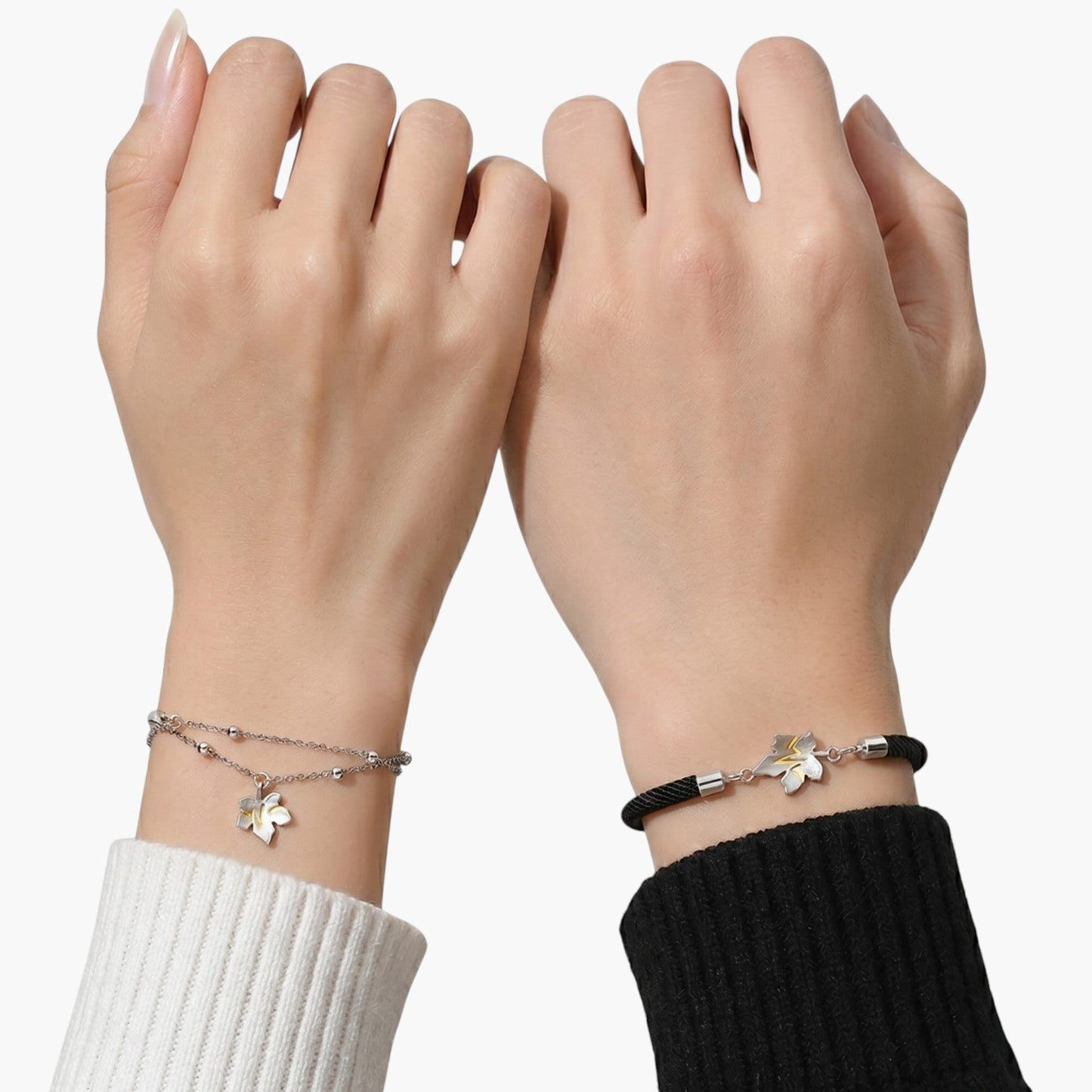 Pulseira de Casal em Prata de Lei 925