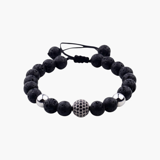 Pulseira em Pedra Natural com Detalhes em Zircónia