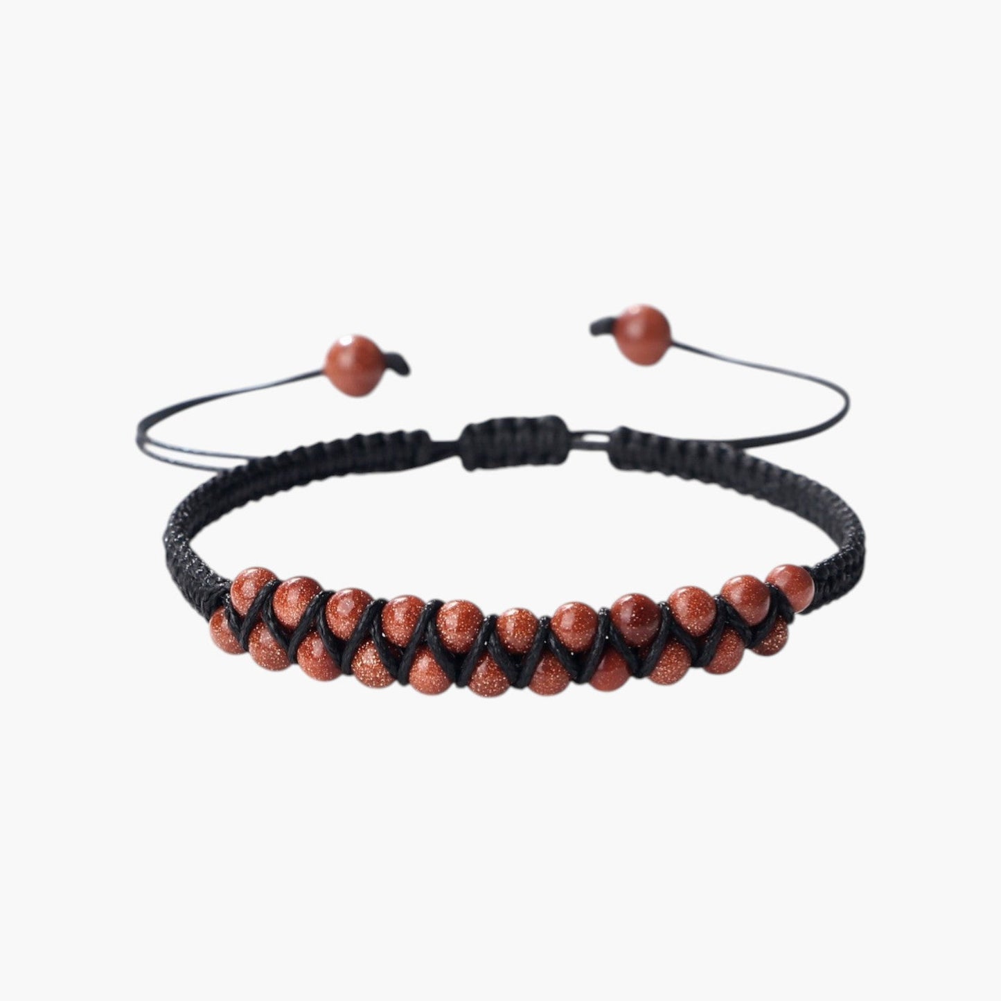 Pulseira Boho em Corda com Pedras Naturais