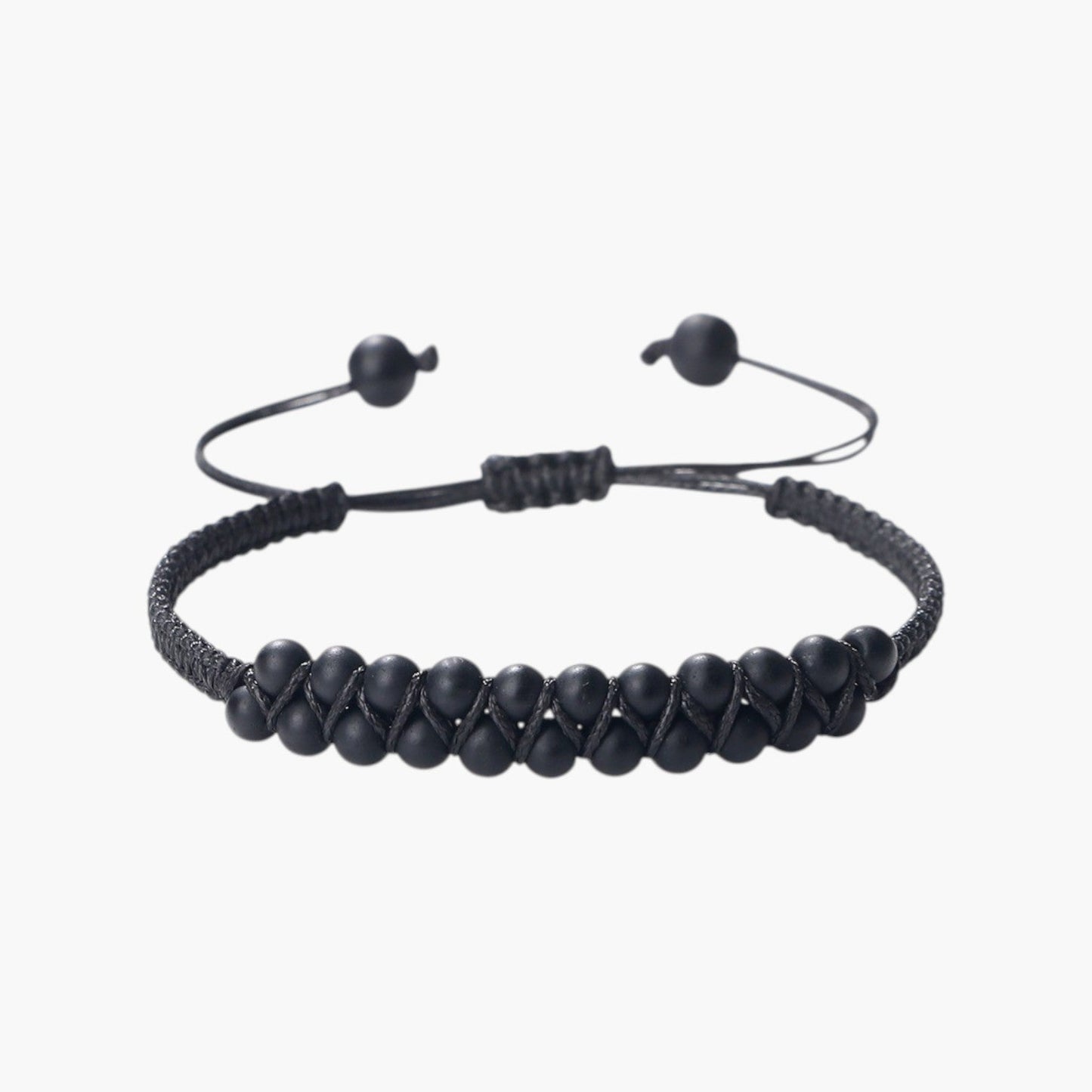 Pulseira Boho em Corda com Pedras Naturais