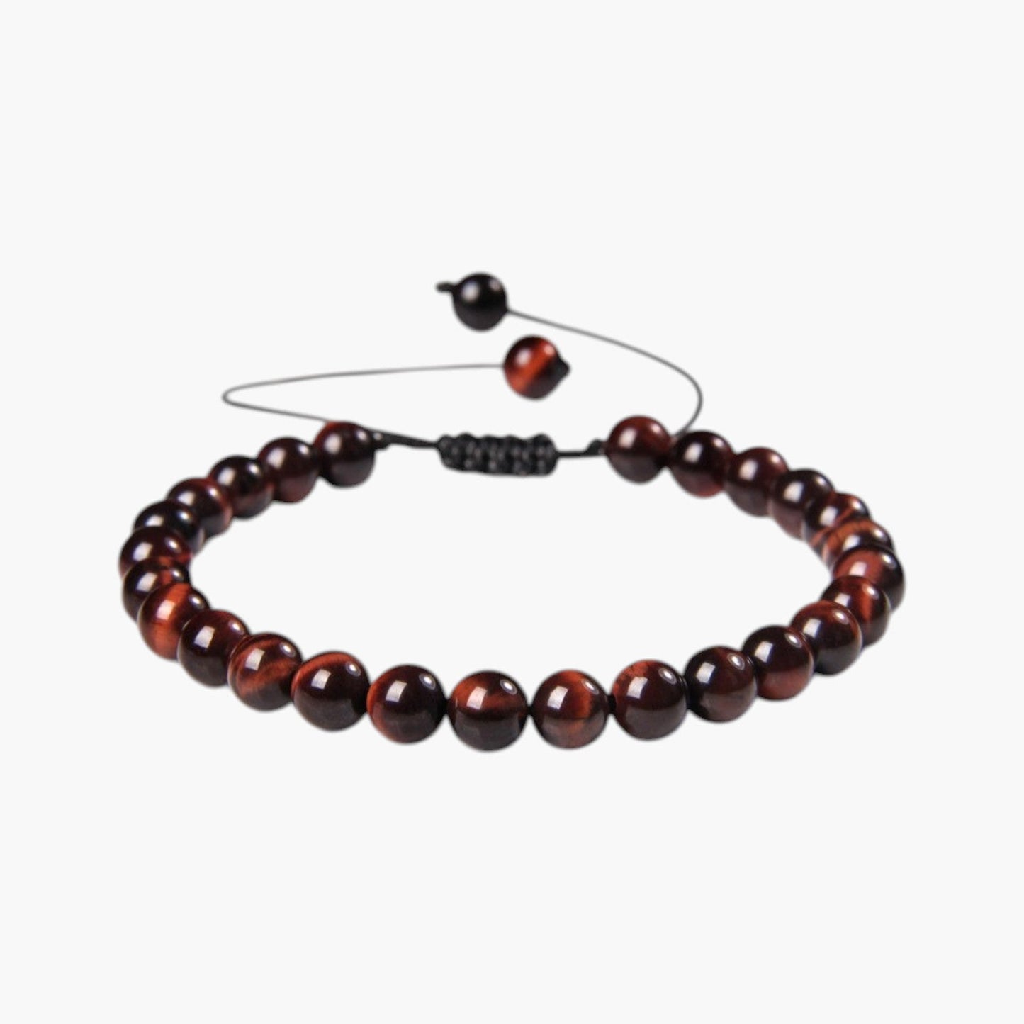 Pulseira Ajustável com Contas de Pedra Natural