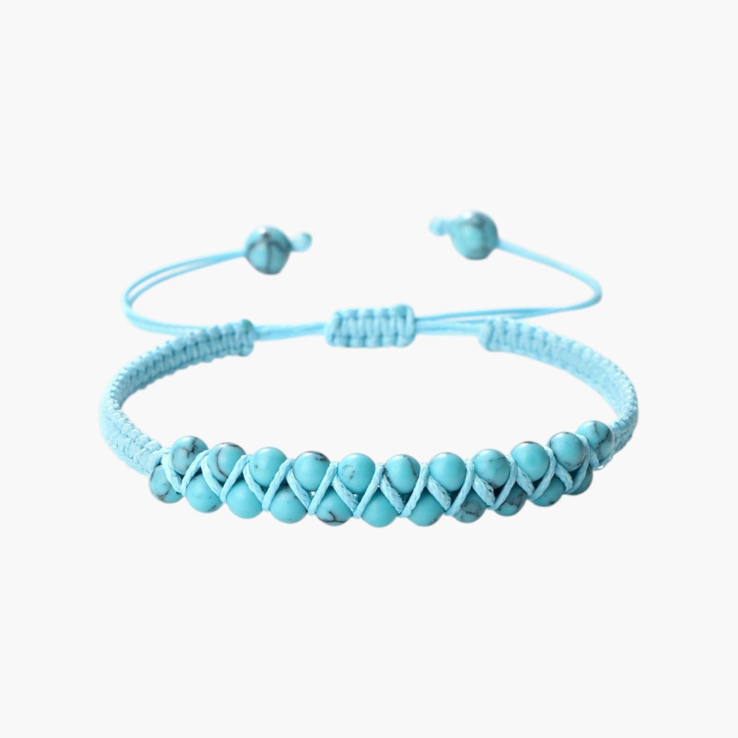 Pulseira Boho em Corda com Pedras Naturais