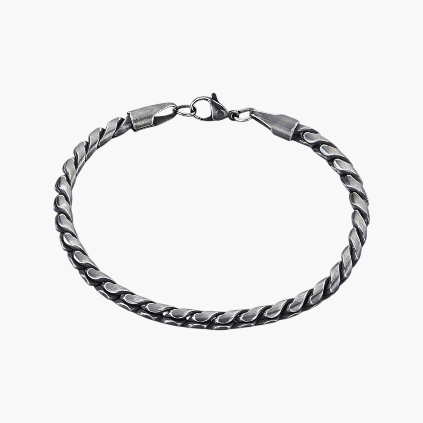 Pulseira Corrente Torcida em Aço Inoxidável