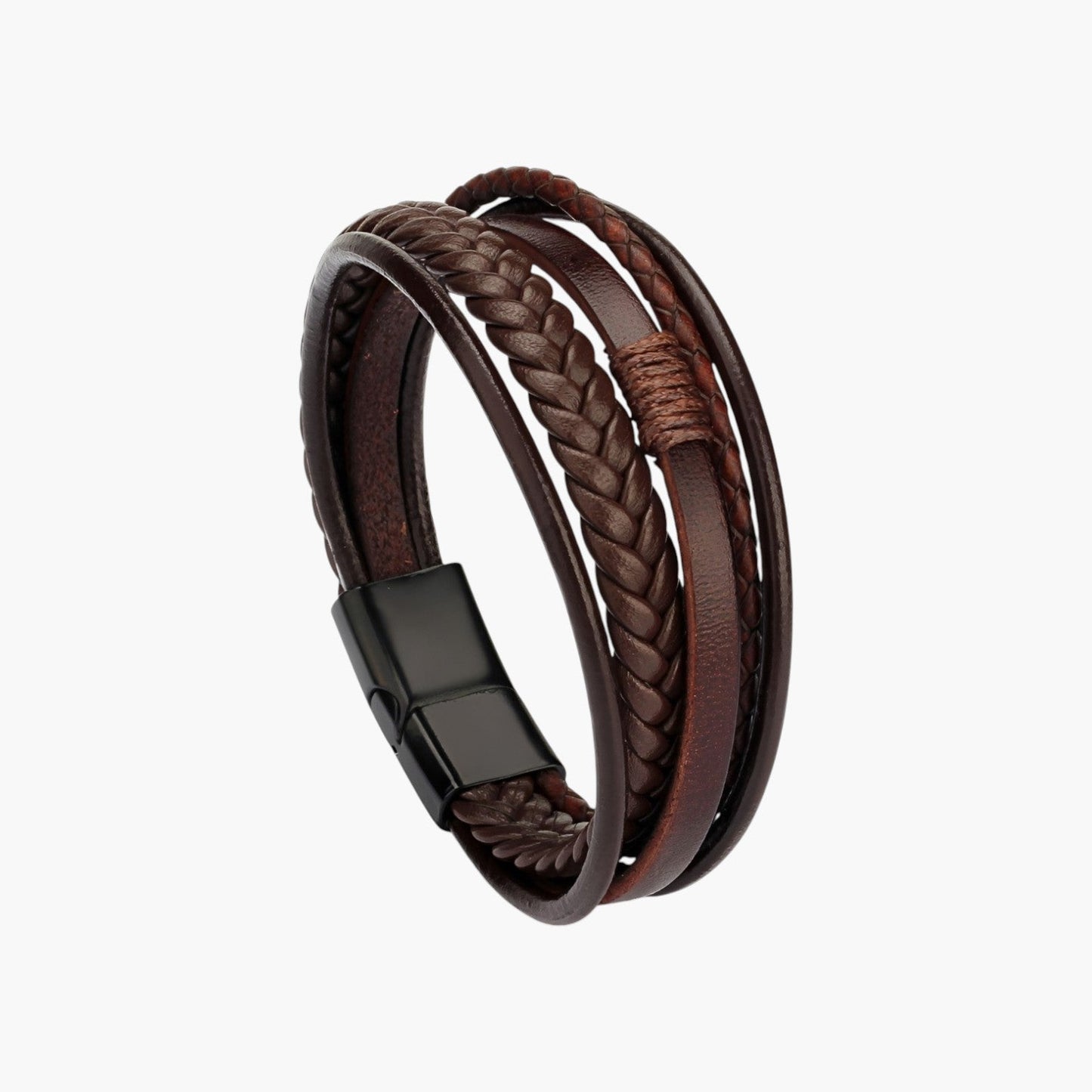 Pulseira de Couro Trançado