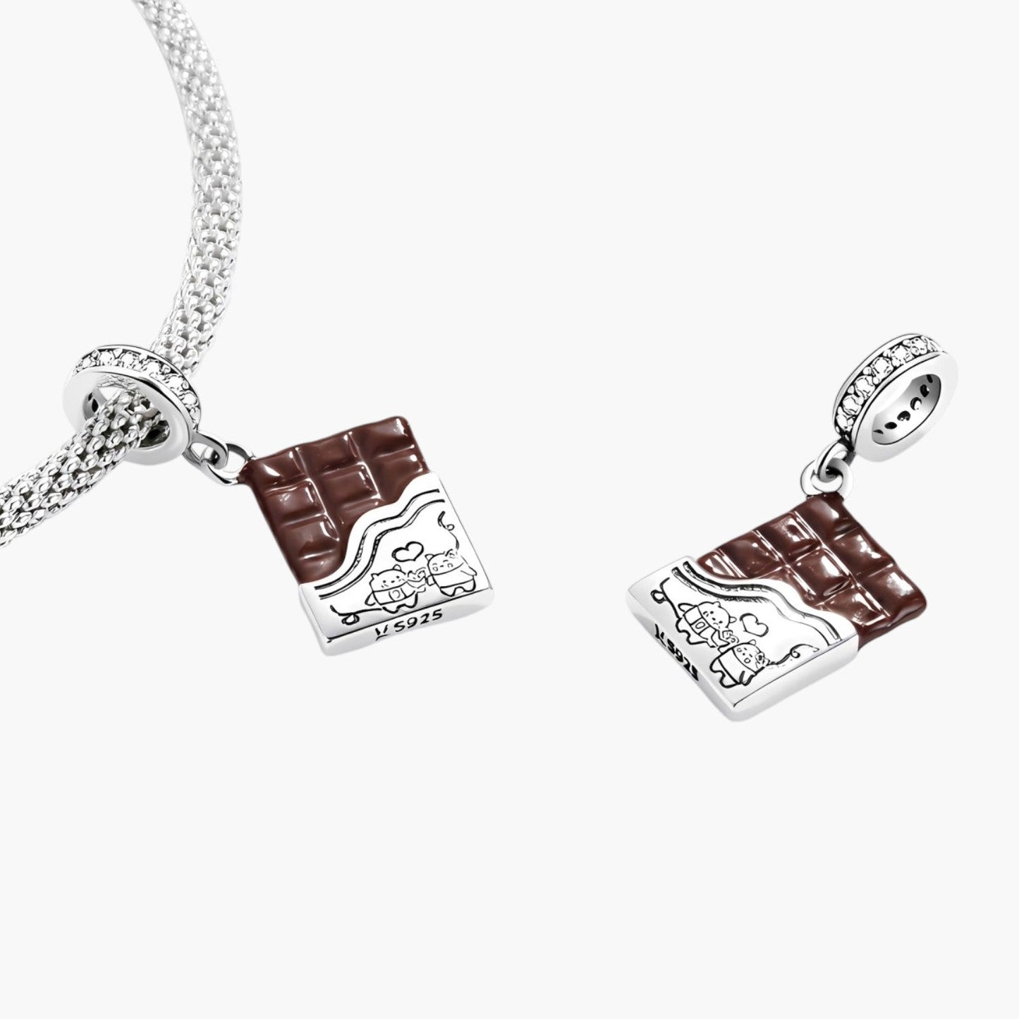 Charm Chocolate em Prata de Lei 925
