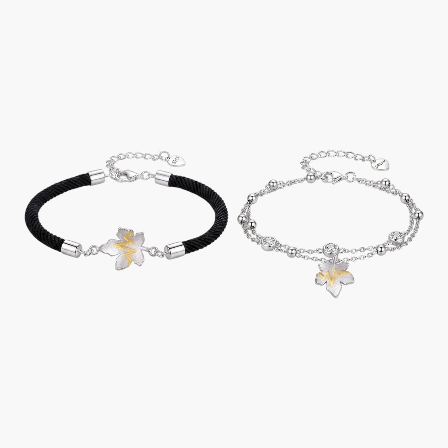 Pulseira de Casal em Prata de Lei 925