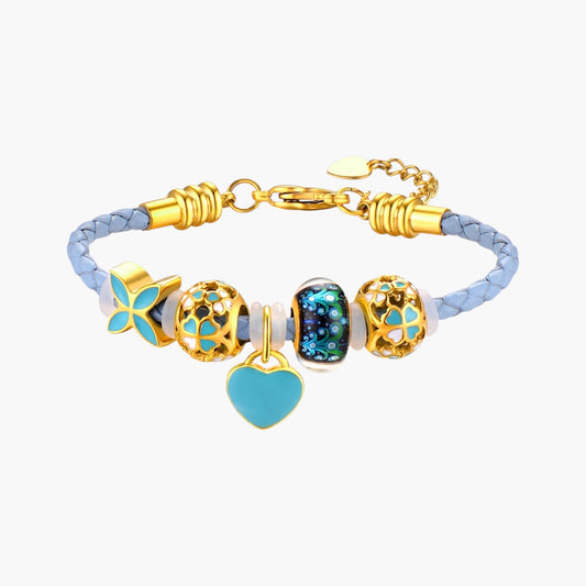 Pulseira Elegante Trevo & Coração