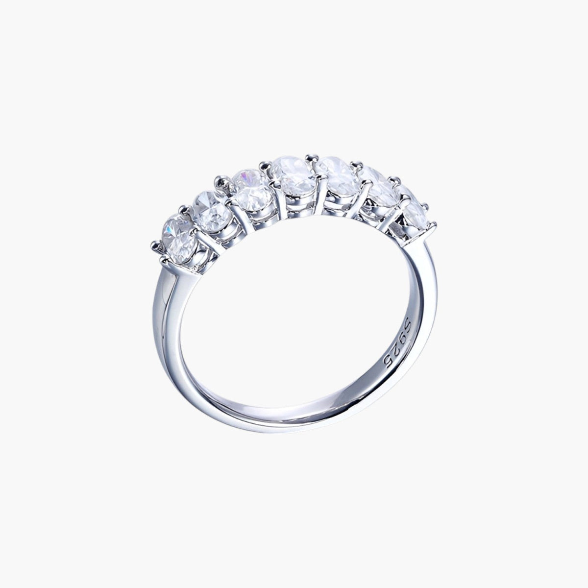 Anel Alliance em Prata de Lei 925 com Moissanite