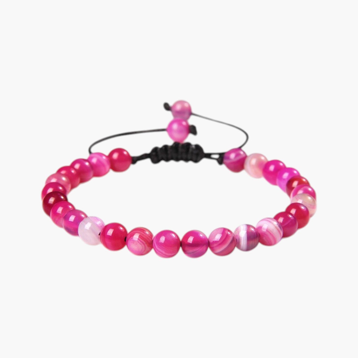 Pulseira Ajustável com Contas de Pedra Natural