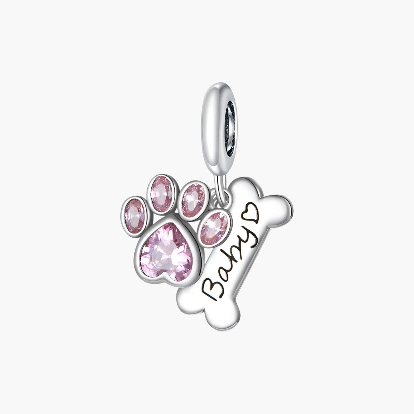 Charm Patinha de Cão em Prata de Lei 925