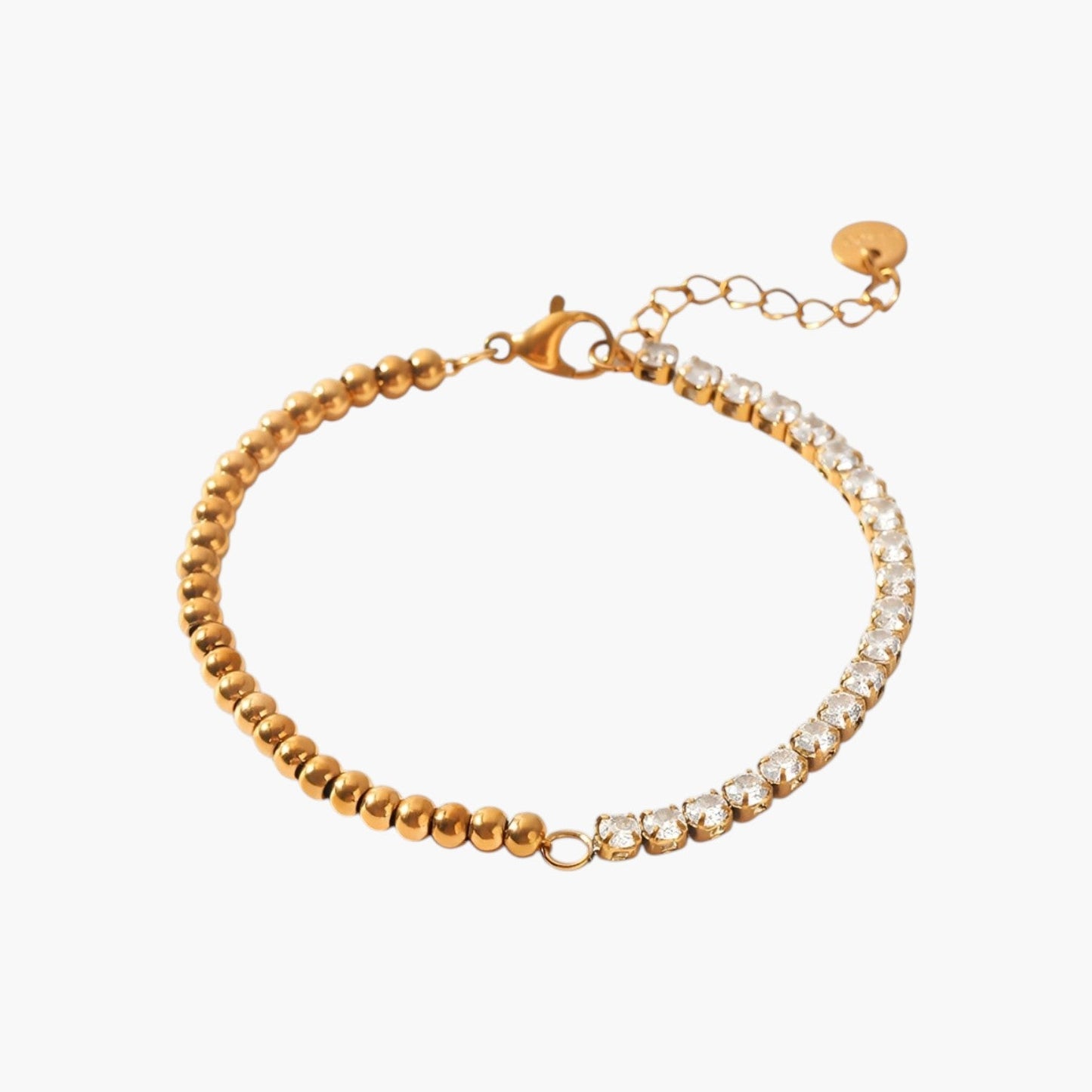 Pulseira Ténis em Aço Inoxidável com Zircónias