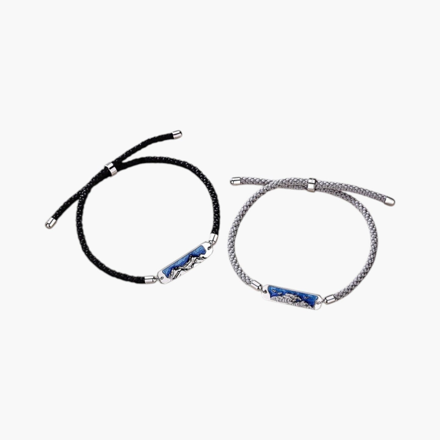 Pulseira Trançada para Casal em Prata 925