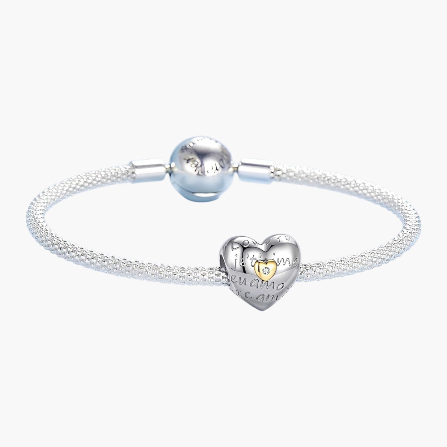 Charm Heart em Prata de Lei 925