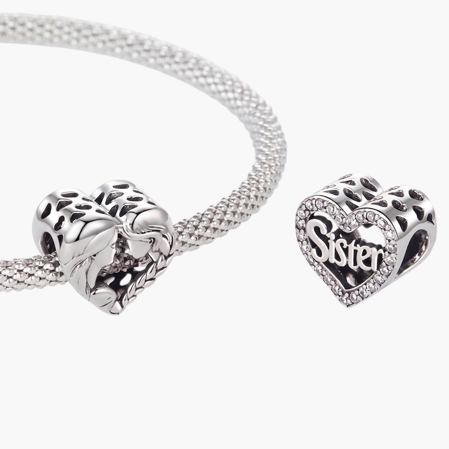 Charm Love Sisters em Prata de Lei 925