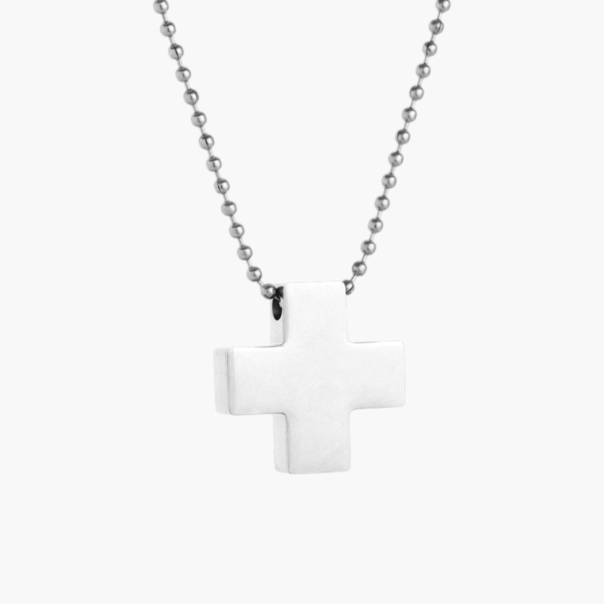 Colar com Cruz Minimalista em Aço Inoxidável