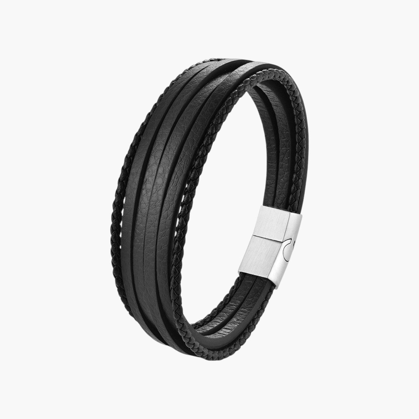 Pulseira em Couro de Camada Dupla