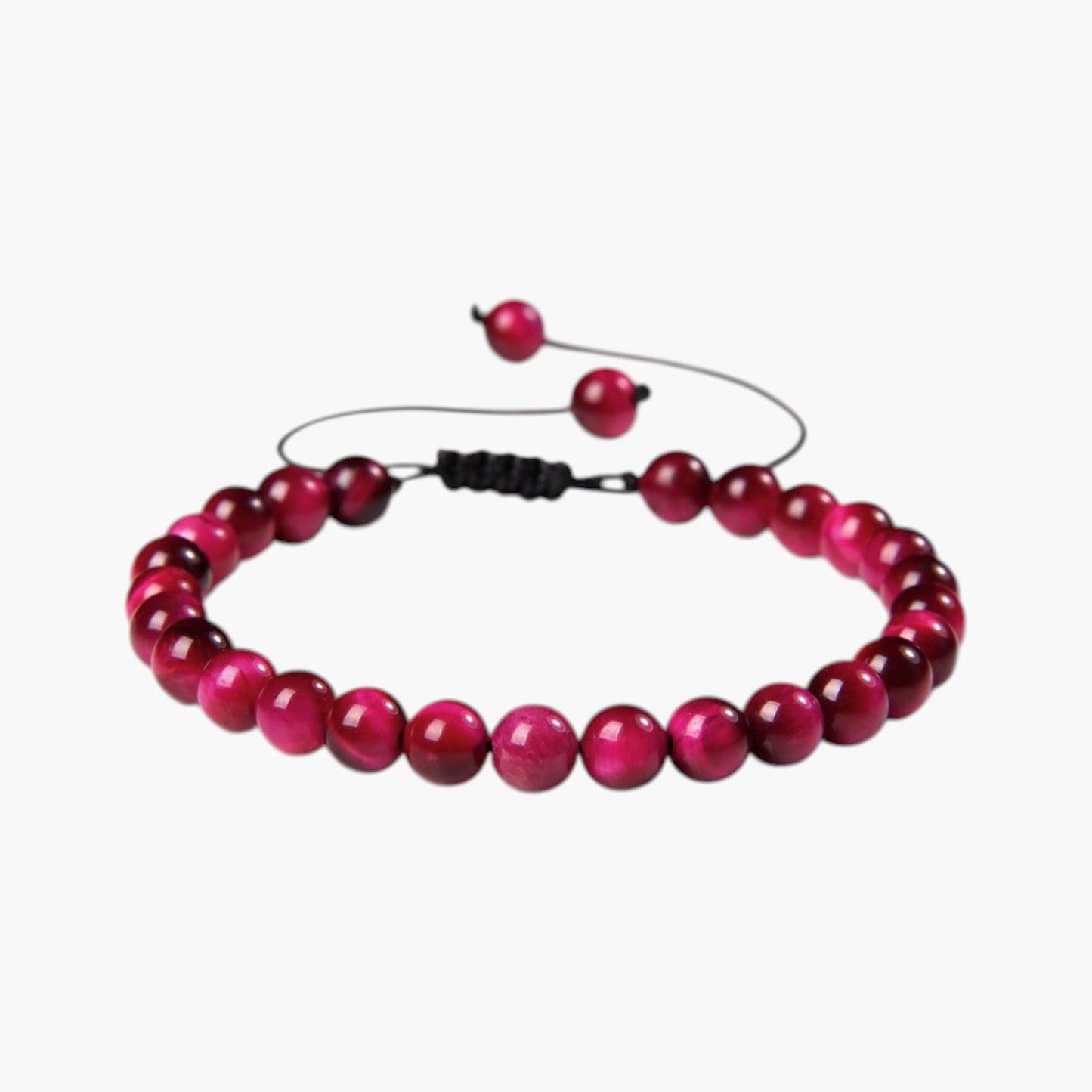 Pulseira Ajustável com Contas de Pedra Natural