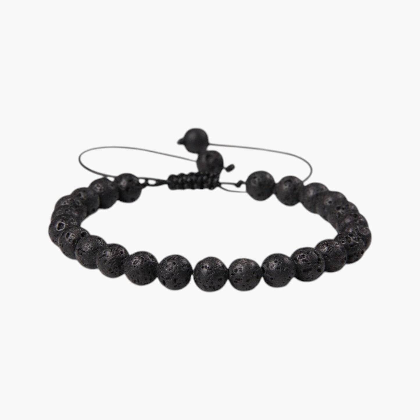 Pulseira Ajustável com Contas de Pedra Natural