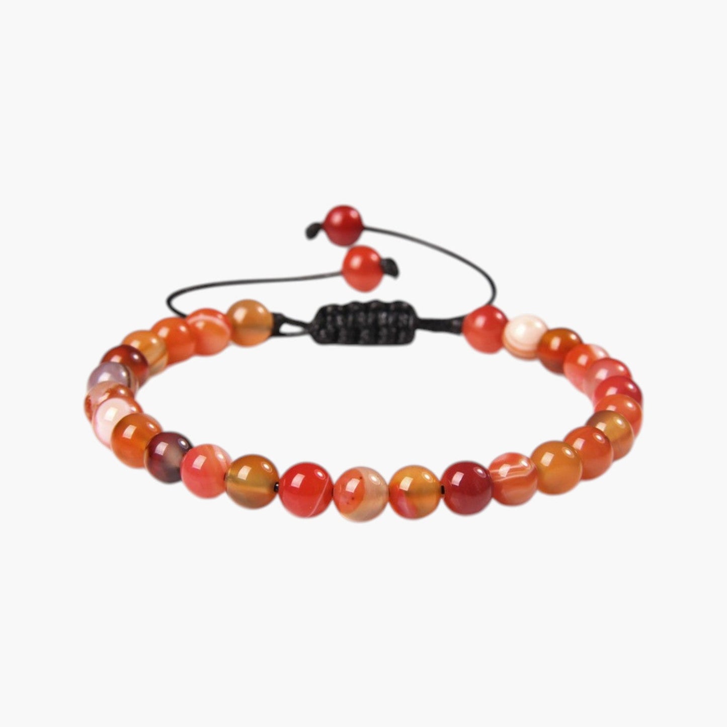 Pulseira Ajustável com Contas de Pedra Natural