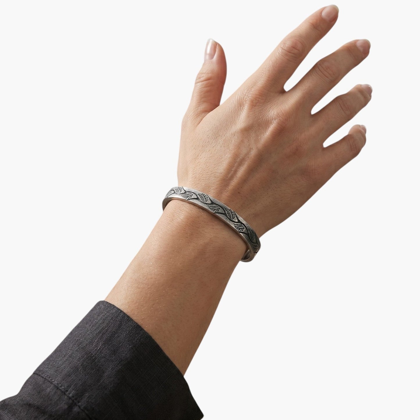 Pulseira Tribal Gravada em Aço Inoxidável 316L