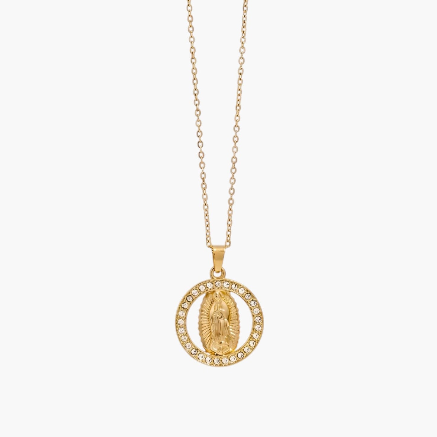 Colar Medalha Nossa Senhora em Aço Inoxidável