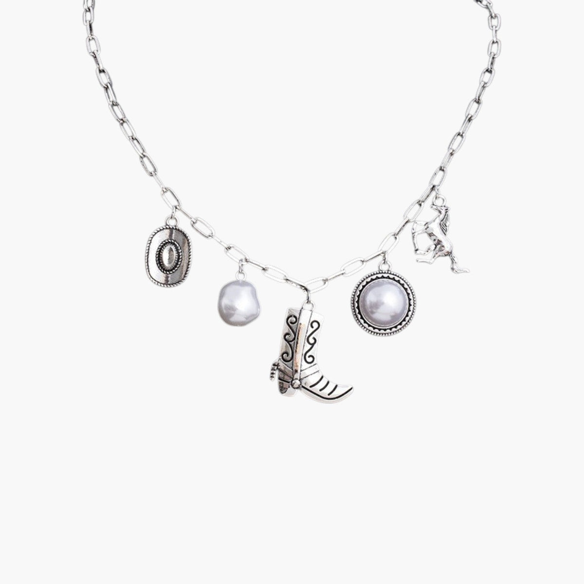 Colar Multicamadas Statement com Pendentes