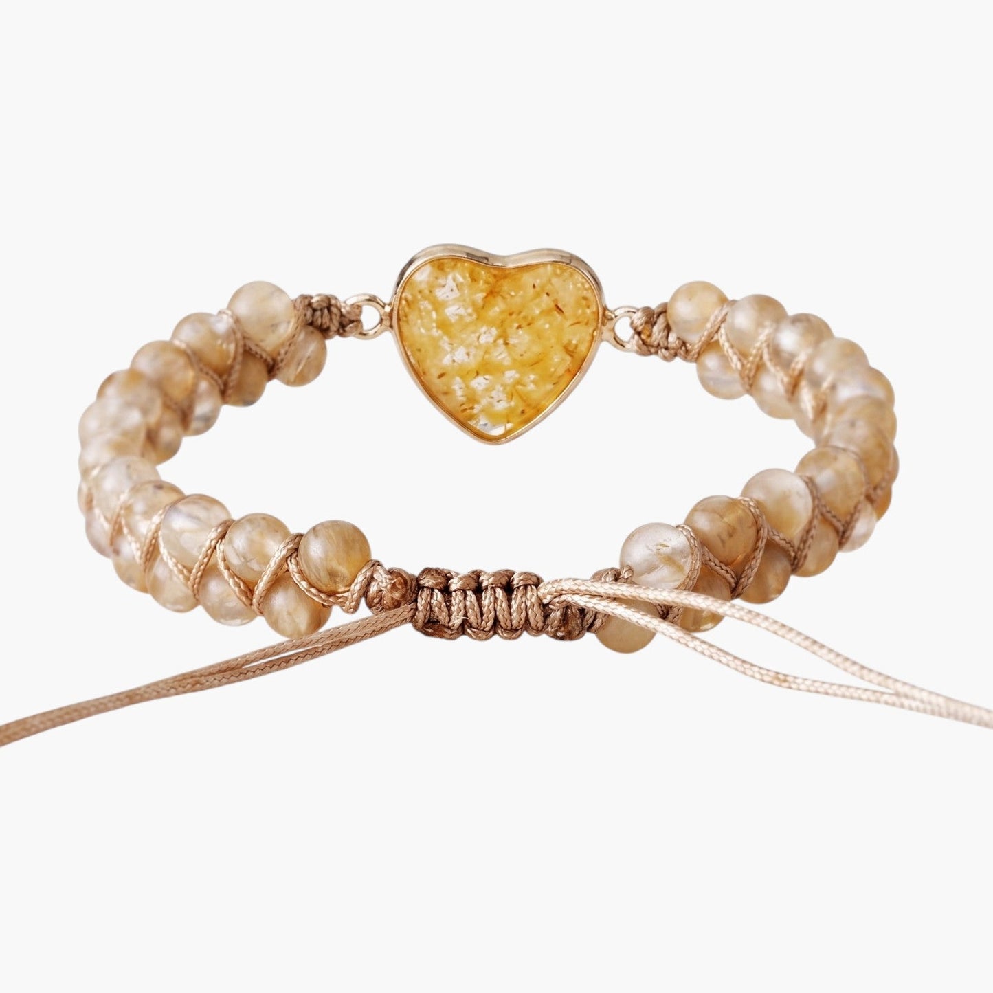 Pulseira Coração em Pedra Natural