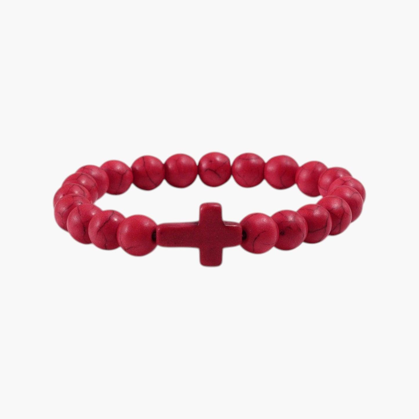 Pulseira Cruz em Pedra Natural
