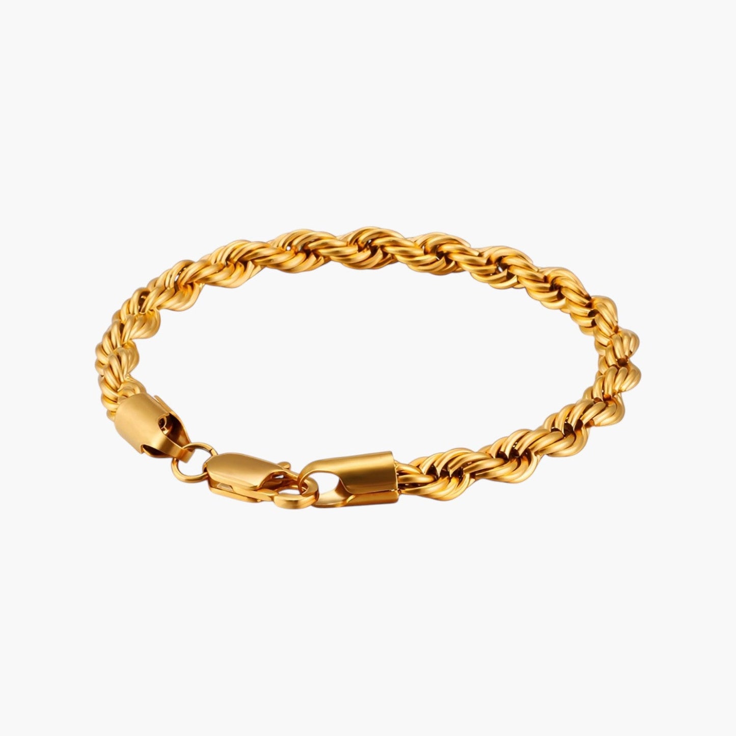 Pulseira Corrente Torcida em Aço Inoxidável 316L