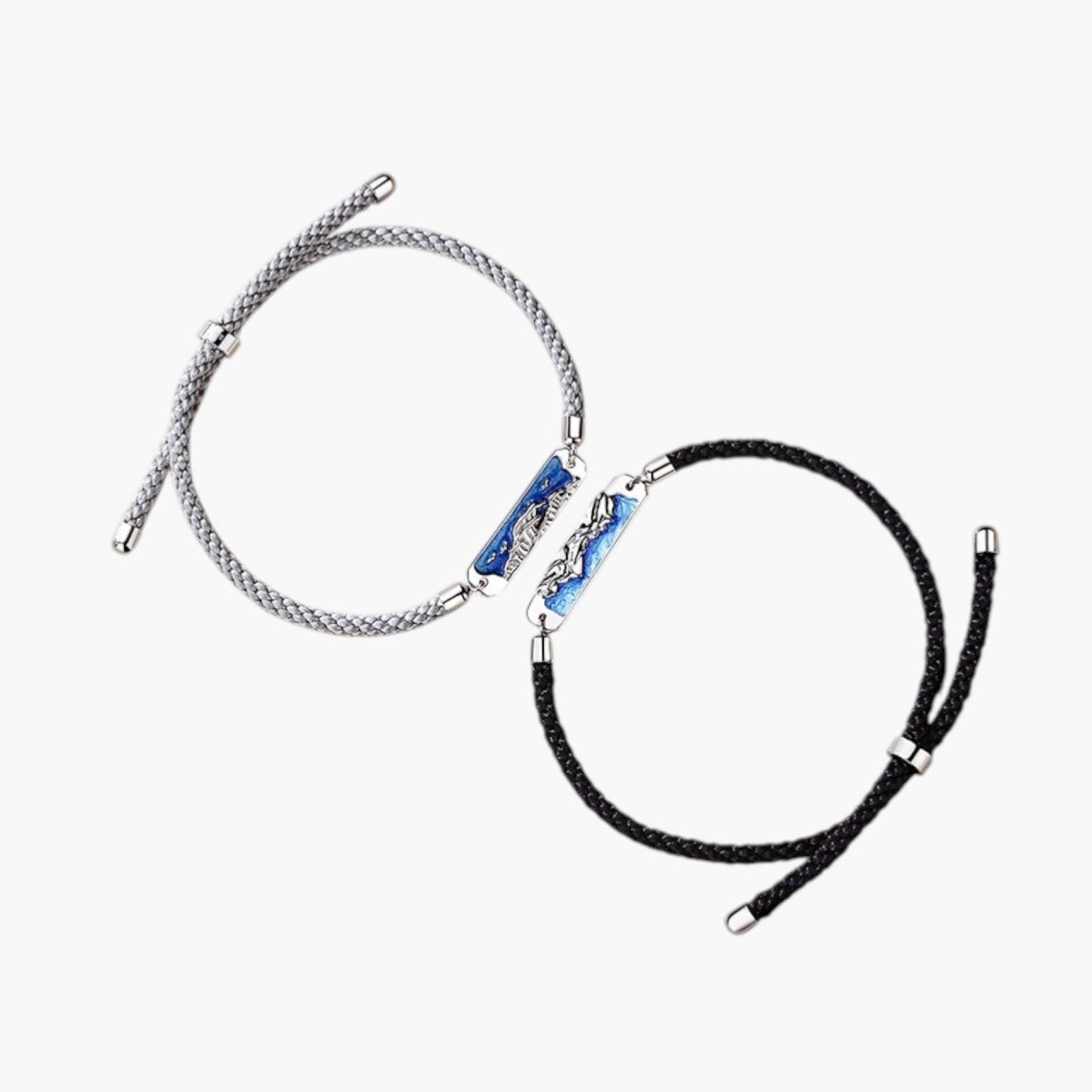 Pulseira Trançada para Casal em Prata 925