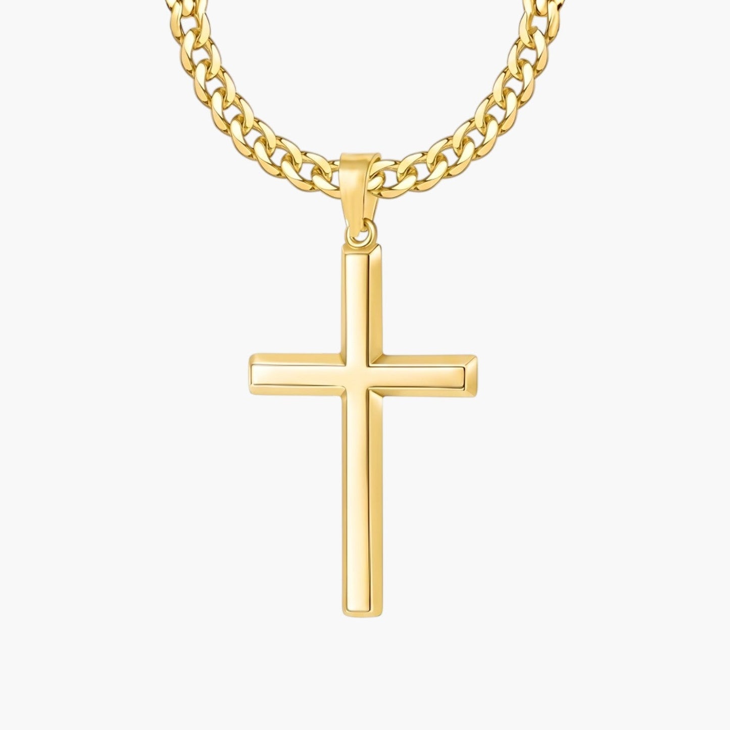 Colar Cruz Minimalista em Aço Inoxidável