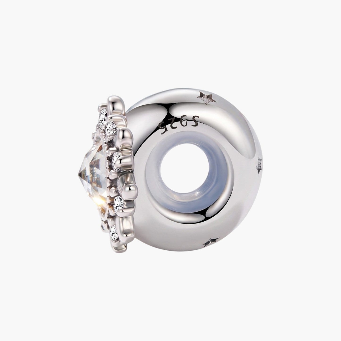 Charm Girassol em Prata de Lei 925 com Zircónias