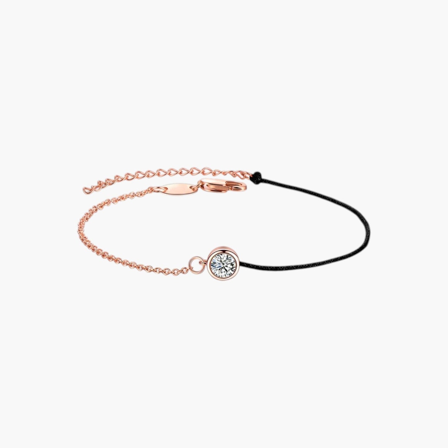 Pulseira em Corda com Zircónia