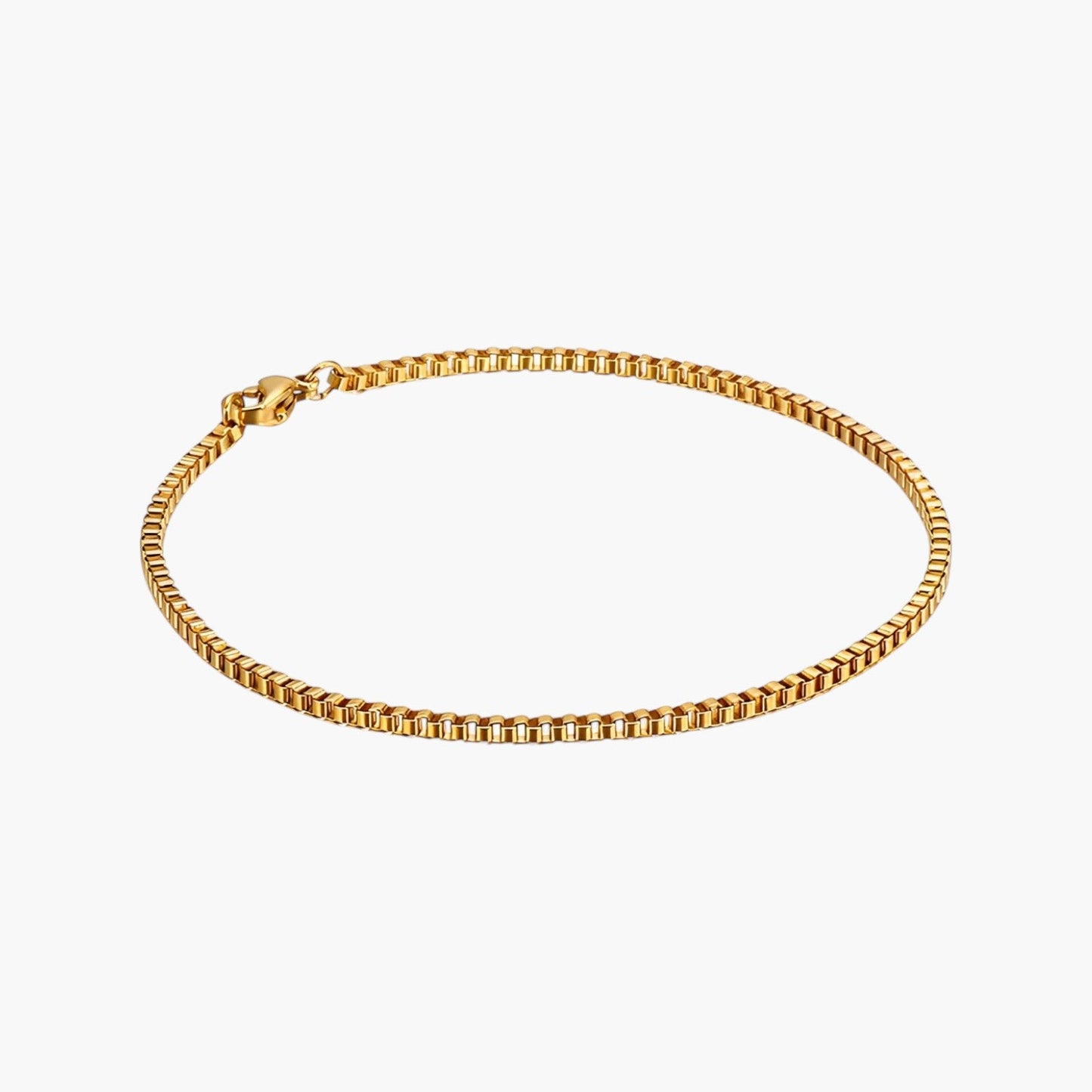 Pulseira Corrente Box em Aço Inoxidável 316L