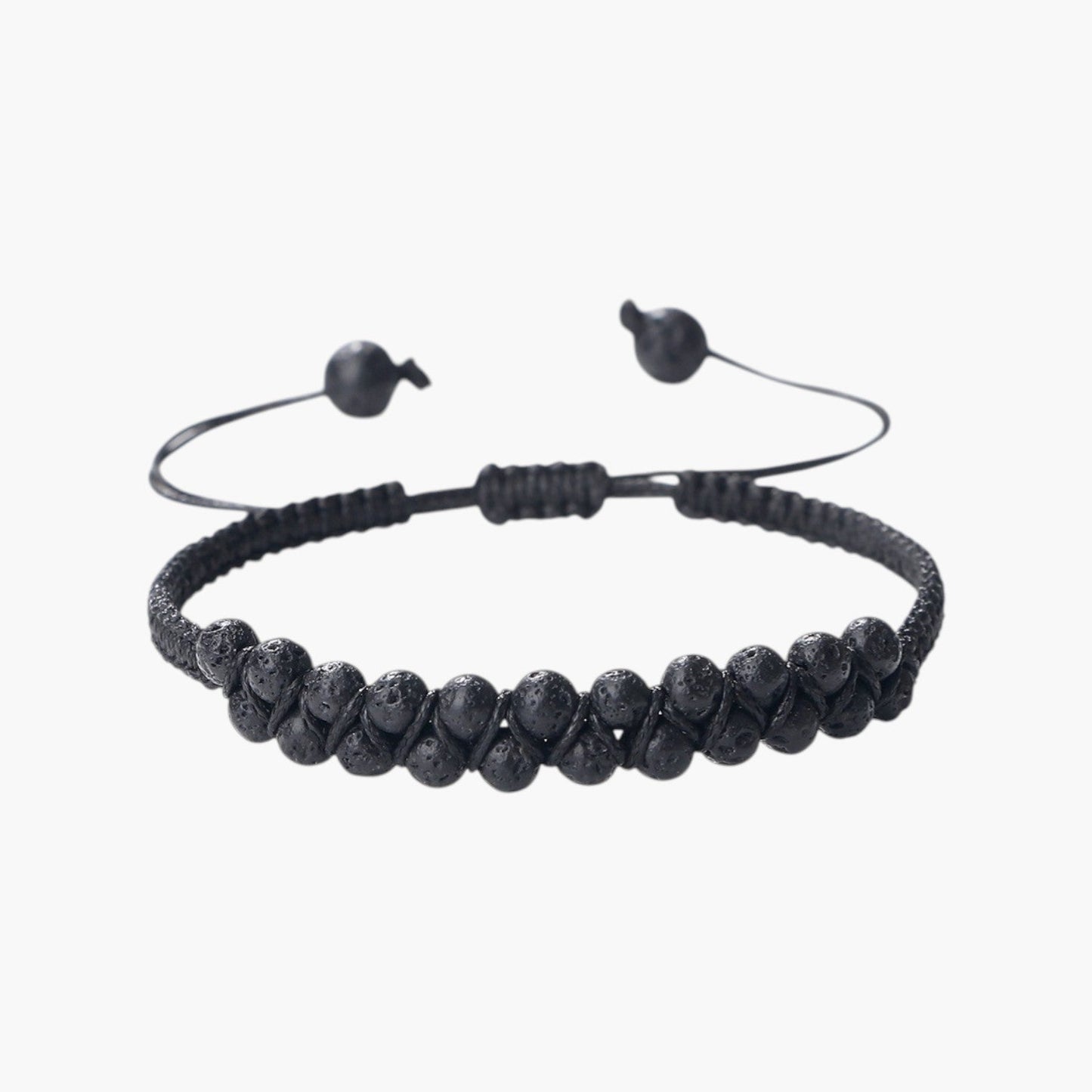 Pulseira Boho em Corda com Pedras Naturais