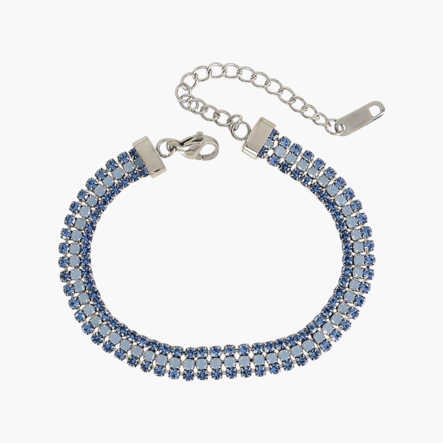 Pulseira Glamour em Aço Inoxidável 316L com Cristais