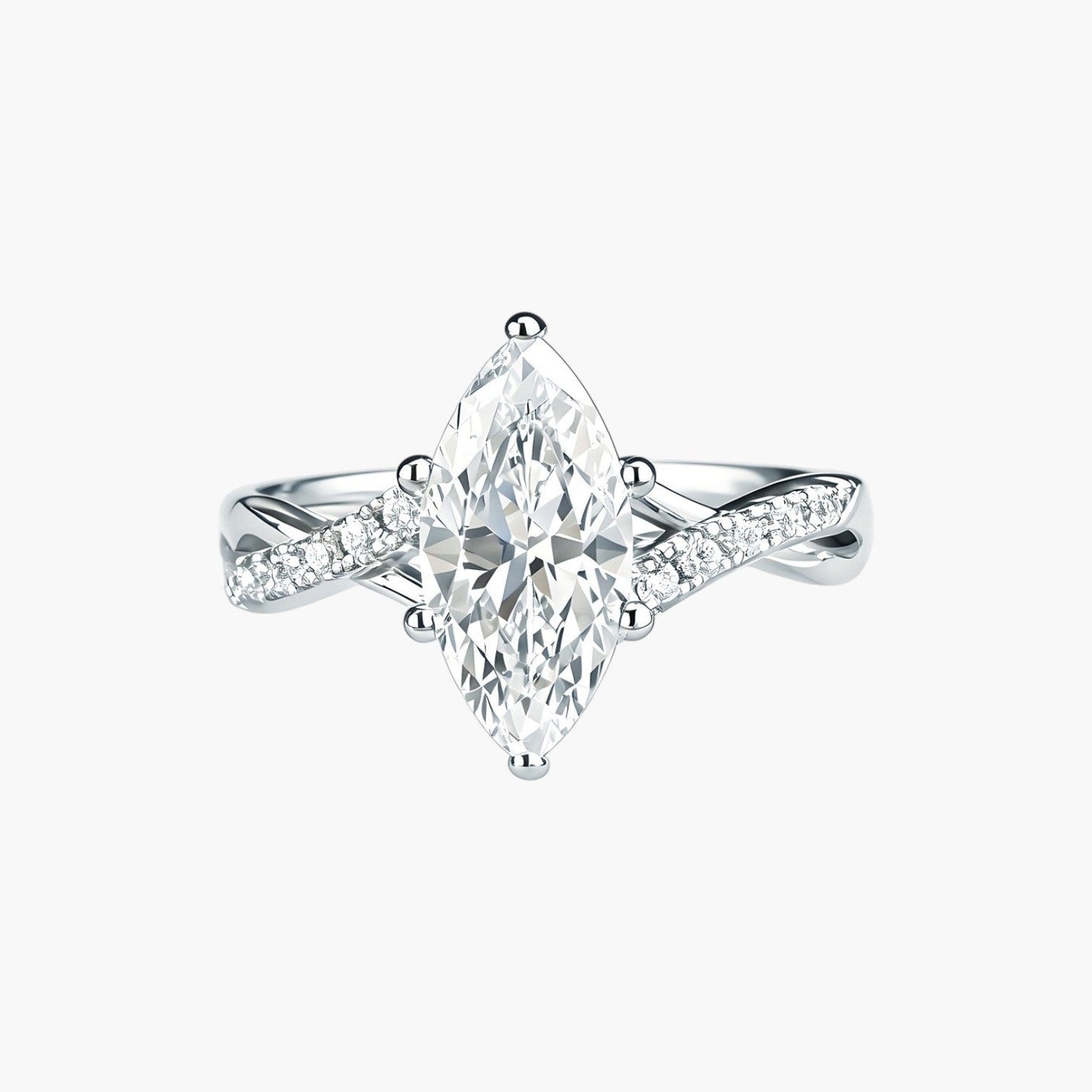 Anel Lumina em Prata de Lei 925 com Moissanite