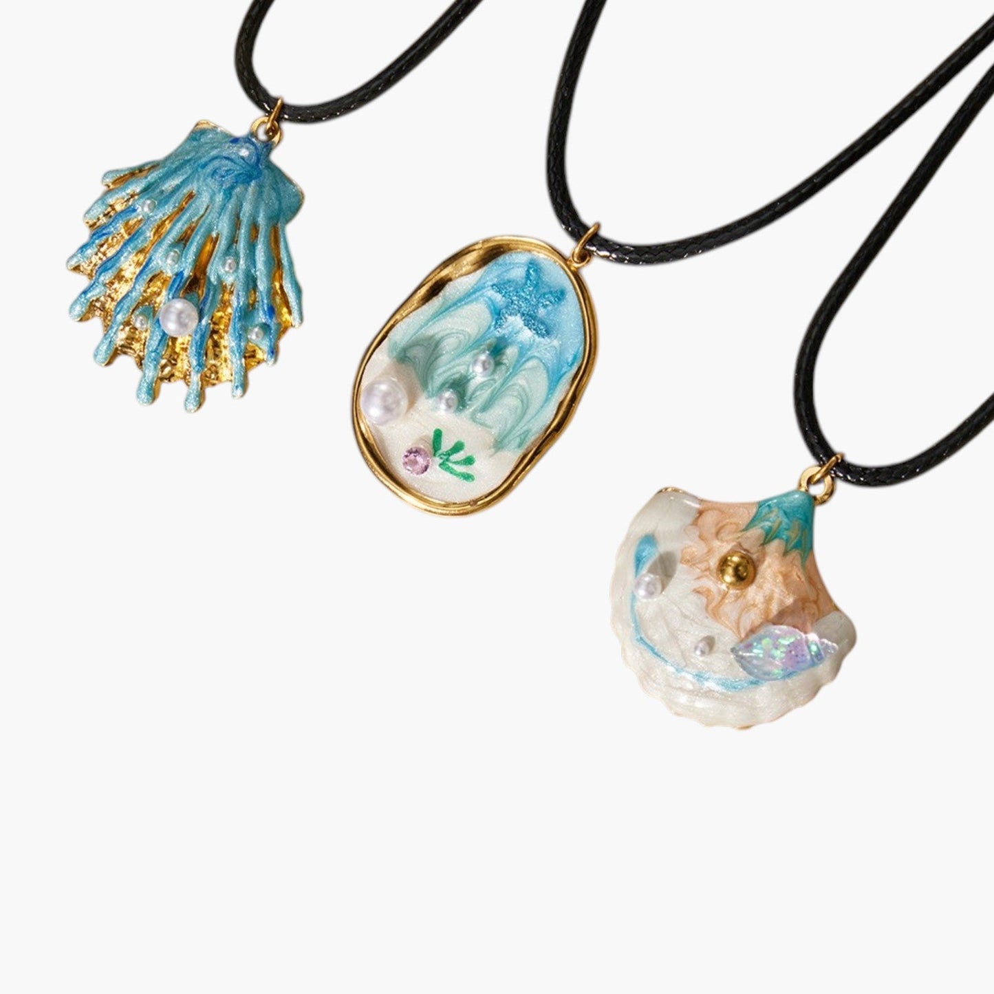 Colar Oceânico com Pendente Artesanal
