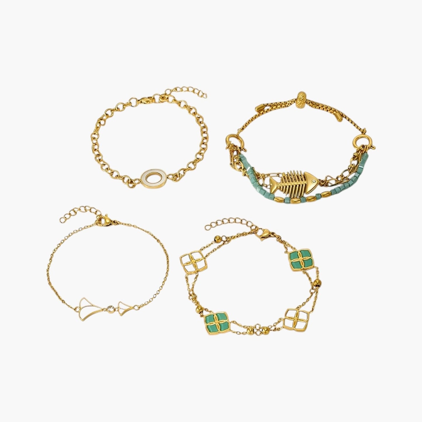 Pulseira Geométrica em Aço Inoxidável