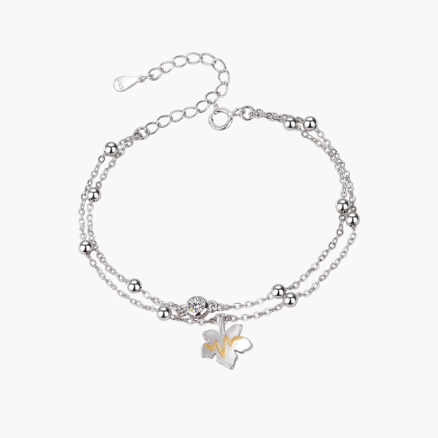 Pulseira de Casal em Prata de Lei 925