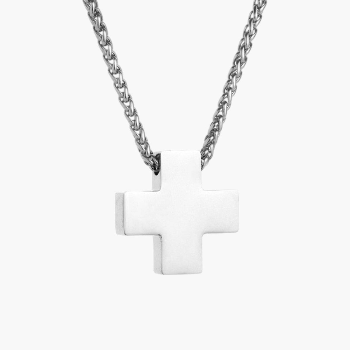 Colar com Cruz Minimalista em Aço Inoxidável